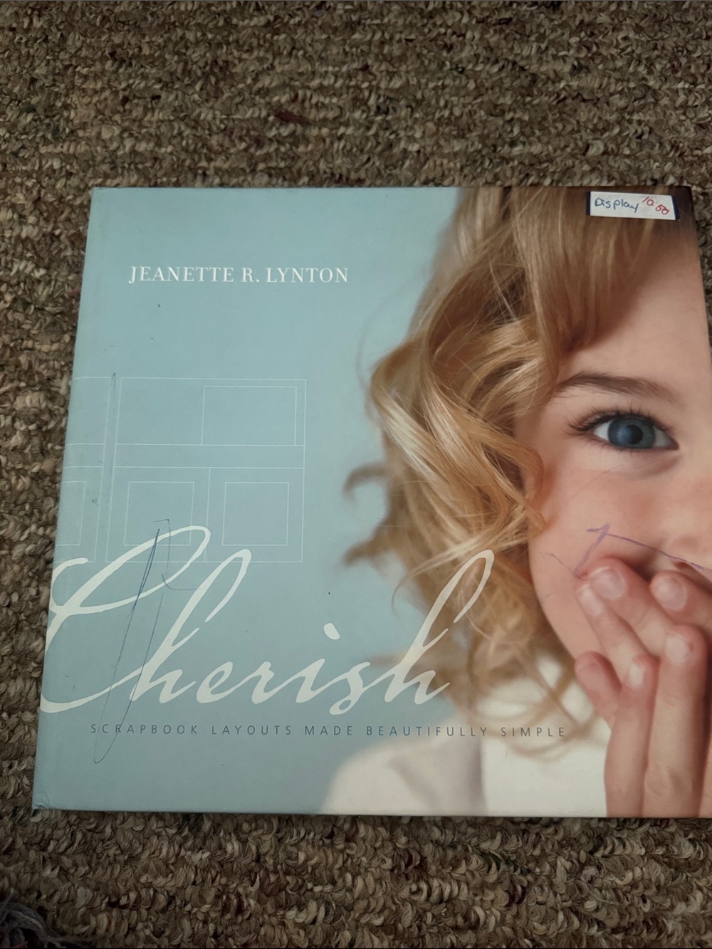 Spiral Scrapbook Layout Idea Book with Light Blue Cover Edge